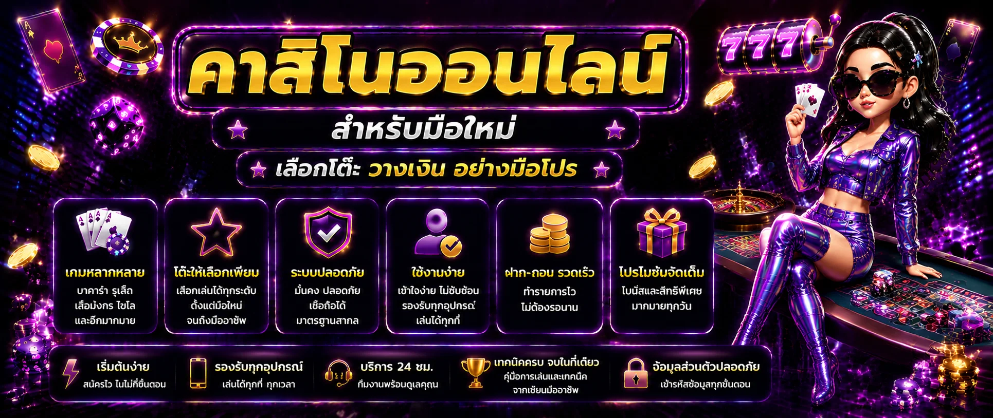 คาสิโนออนไลน์ WALLETSOSLOT บาคาร่าสด รูเล็ต ดีลเลอร์จริง